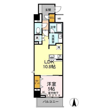 リモナーデ府内(1LDK/7階)の間取り写真