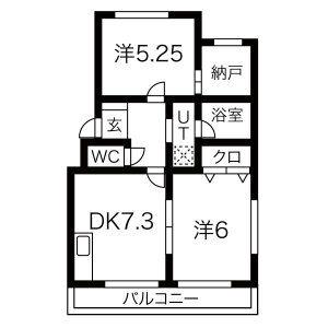 第3ゴトウハイツ(2DK/2階)の間取り写真