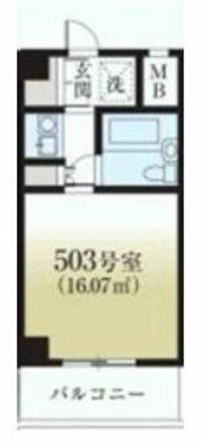 スカイコート西川口第7(ワンルーム/5階)の間取り写真