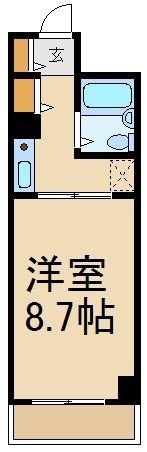 CASSIA南浦和(ワンルーム/8階)の間取り写真