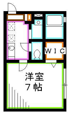 ハイツ148 II(1K/1階)の間取り写真