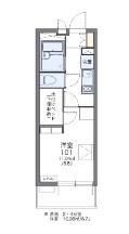 レオパレス矢部第1(1K/4階)の間取り写真