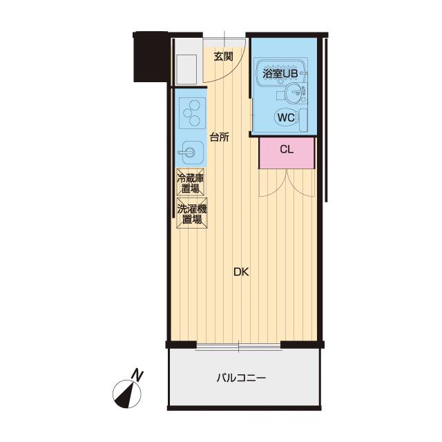 CLUB ORIENT BLD NO.141 YACHIYODAI(ワンルーム/2階)の間取り写真
