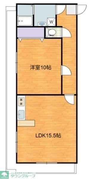 メゾン柿の木(1LDK/2階)の間取り写真