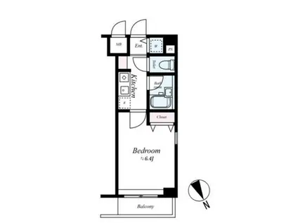シティガーデン門前仲町(1K/7階)の間取り写真