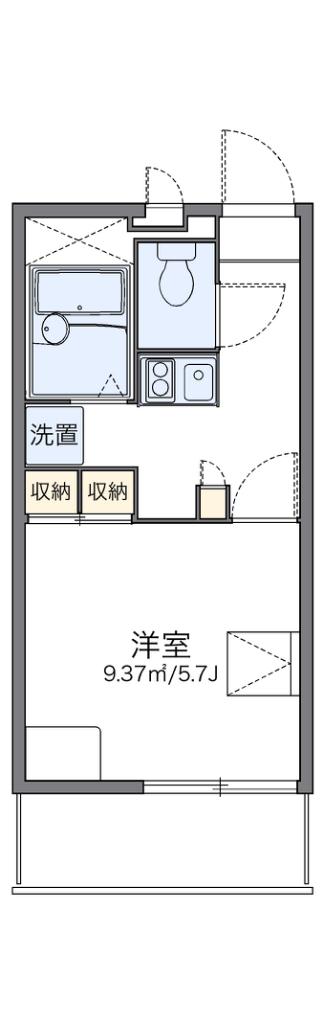 レオパレスイクセン3(1K/3階)の間取り写真