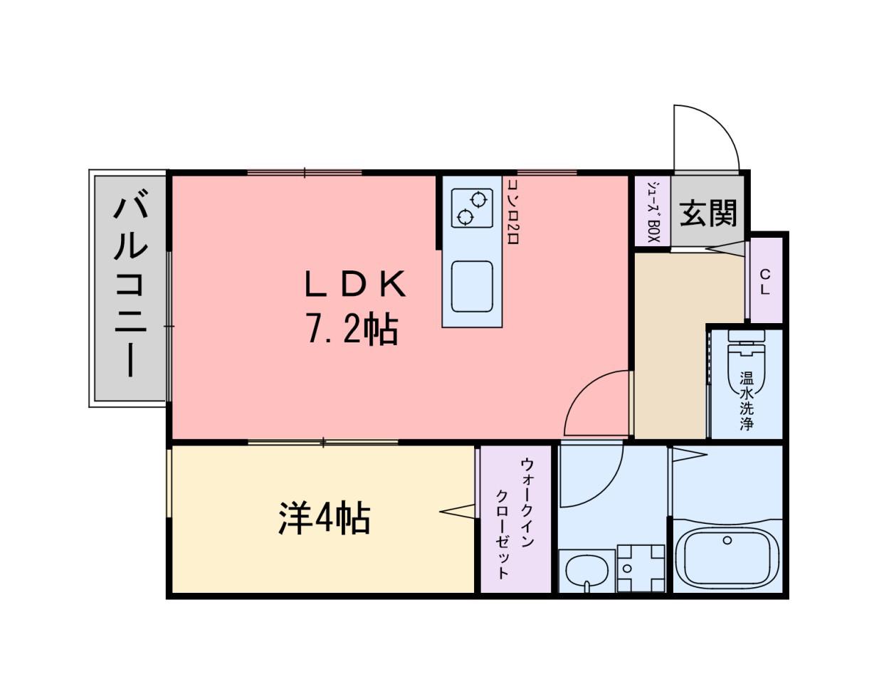 FILATOII(1LDK/2階)の間取り写真
