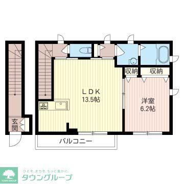 プリムローズ新小平 II(1LDK/2階)の間取り写真