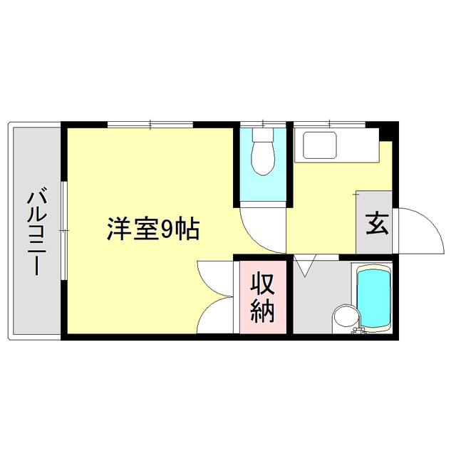 フライハイト東雲(ワンルーム/4階)の間取り写真