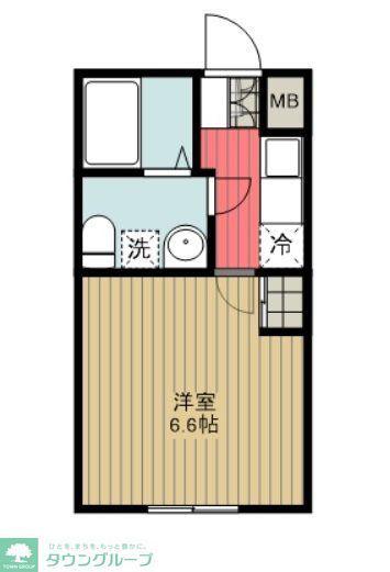 FORTWARABI(1K/4階)の間取り写真