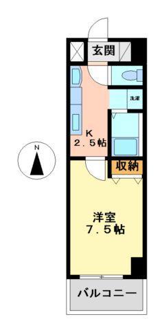 リアライズ沢下町I(1K/2階)の間取り写真