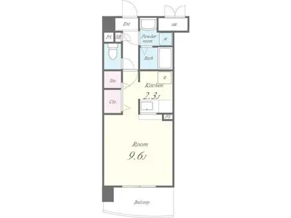 メゾン・ド・リュミエール(1K/4階)の間取り写真