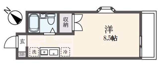 メゾンK(ワンルーム/1階)の間取り写真