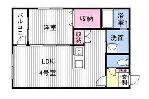 モルティーニ平岸(1LDK/2階)の間取り写真