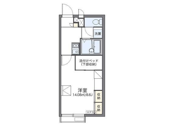 レオパレスルピナス高柳東町(1K/2階)の間取り写真