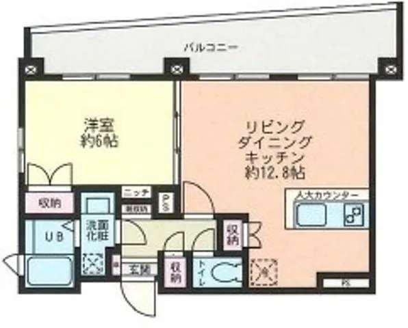 MERIDIAN ANNEX(1LDK/1階)の間取り写真