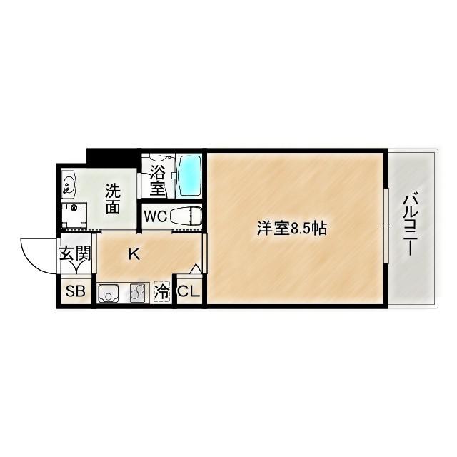 JO-KITA TERRACE-城北テラスー(ワンルーム/7階)の間取り写真