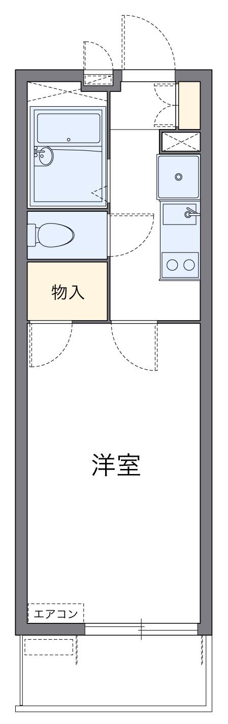 ムーンライトスクエア(1K/1階)の間取り写真