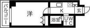 JINO新町(1K/5階)の間取り写真