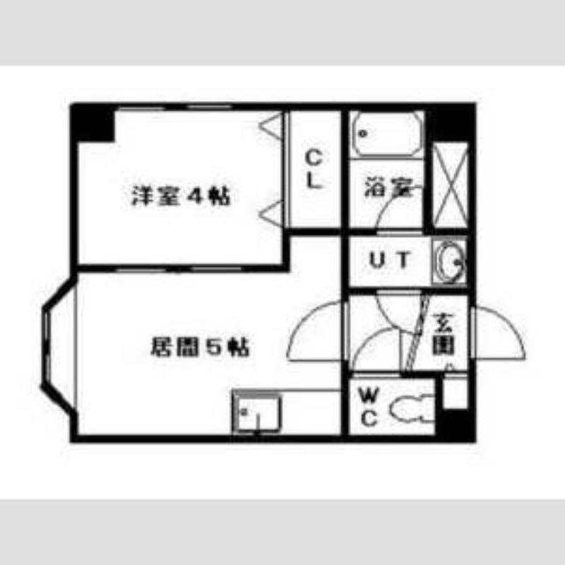 恵比寿第2ハイツ(1DK/1階)の間取り写真