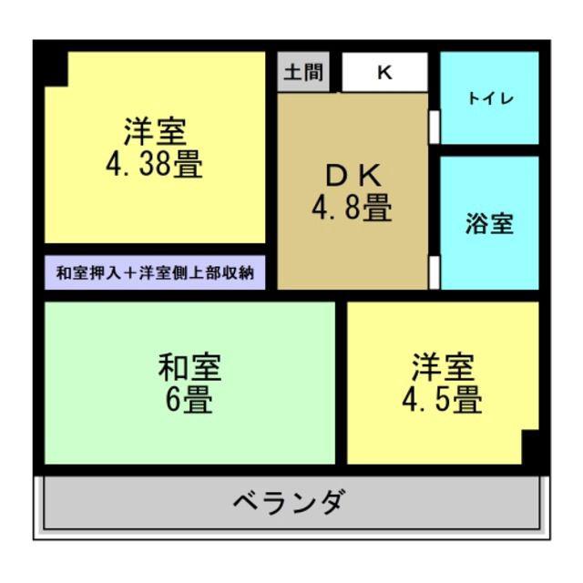 リアライズ玉出(3DK/5階)の間取り写真