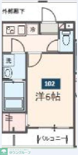 MELDIA上溝(1K/3階)の間取り写真