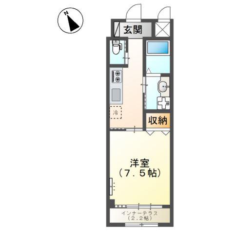 土浦市中村南 店舗アパート工事(1K/2階)の間取り写真