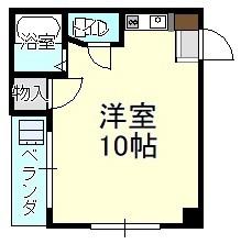 明正ビル(ワンルーム/3階)の間取り写真