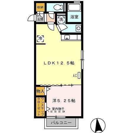 ジェネス(1LDK/2階)の間取り写真