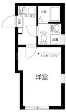 CONTRAIL六町(1K/2階)の間取り写真