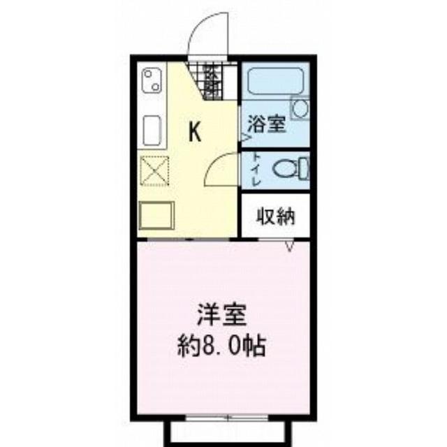 ハイコーポ柳郷地C(1K/1階)の間取り写真