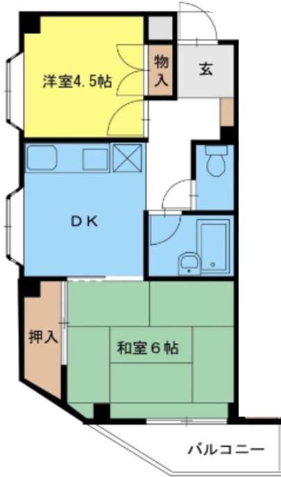 サクラハイツ(2DK/5階)の間取り写真