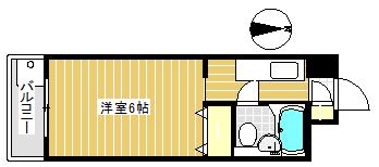 五十嵐ビル(1K/3階)の間取り写真