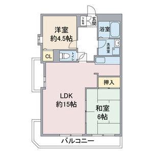 NODA GULANDE(2LDK/2階)の間取り写真