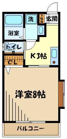FOREST COURT(1K/2階)の間取り写真