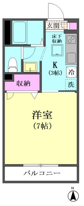 エトリーヌ(1K/1階)の間取り写真