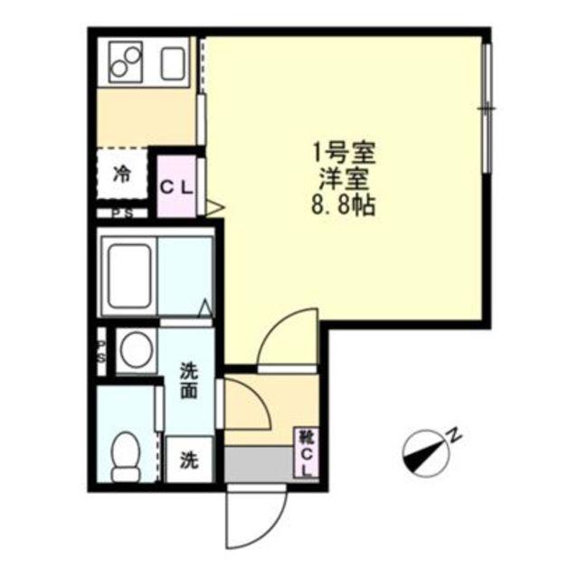 ベイルーム矢部リエート(1K/3階)の間取り写真