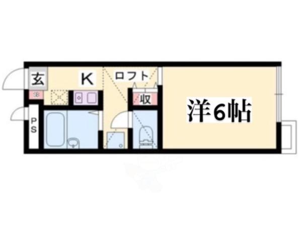 ＪＲ加古川線 滝野駅 徒歩42分 2階建 築28年(1K/2階)の間取り写真