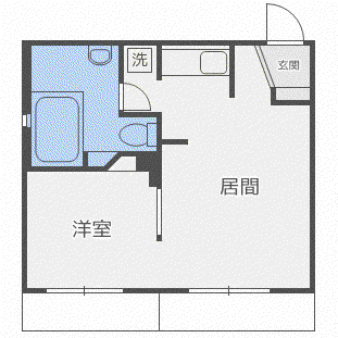 ビアン平岸(1LDK/3階)の間取り写真