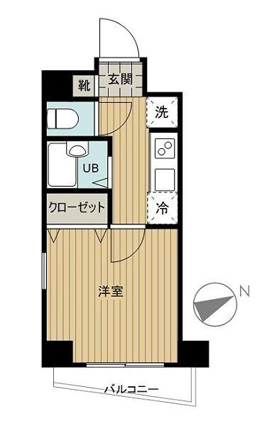 ヴェルト池袋ウエストフォート(1K/2階)の間取り写真