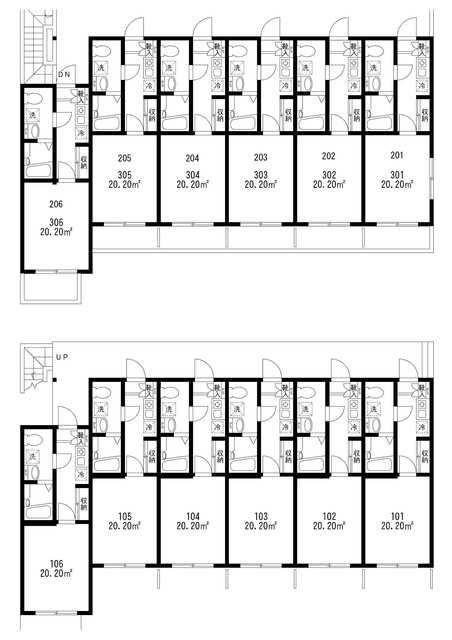 &N RESIDENCE(1K/3階)の間取り写真