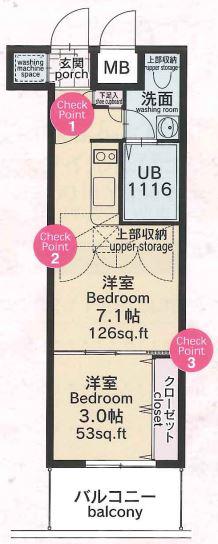 CLUB ORIENT BLD 82 EMPRESS(2K/3階)の間取り写真