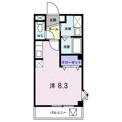 グッドヒルズ(ワンルーム/3階)の間取り写真