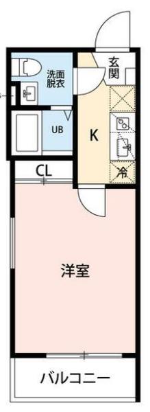 ヴィスタ柏(1K/2階)の間取り写真