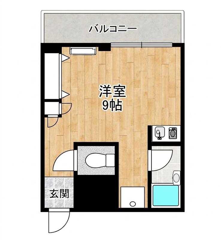 サンライズ枚方(ワンルーム/1階)の間取り写真