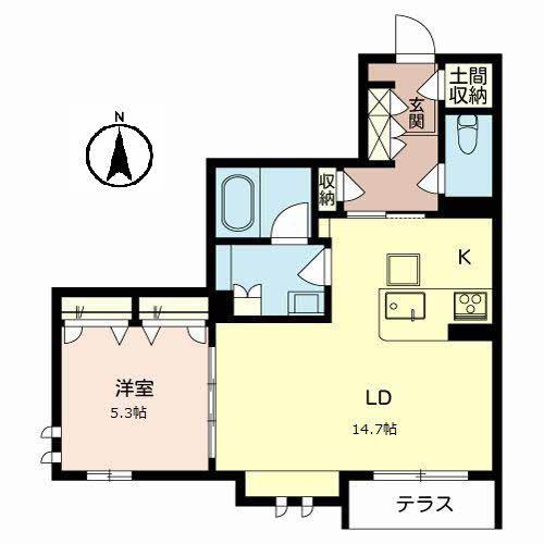 シャーメゾンZEN(1LDK/1階)の間取り写真