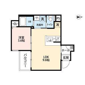 ROBOT HOME 平野ロボットホーム ヒ(1LDK/3階)の間取り写真