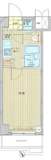 ルーブル上池台弐番館(1K/2階)の間取り写真
