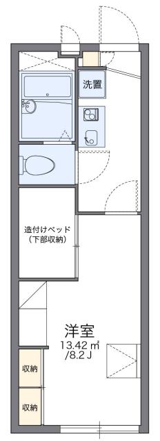 カメリア(1K/1階)の間取り写真