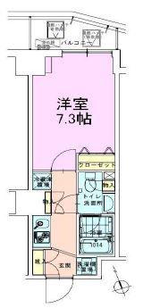 駒込レジデンス壱番館(1K/8階)の間取り写真